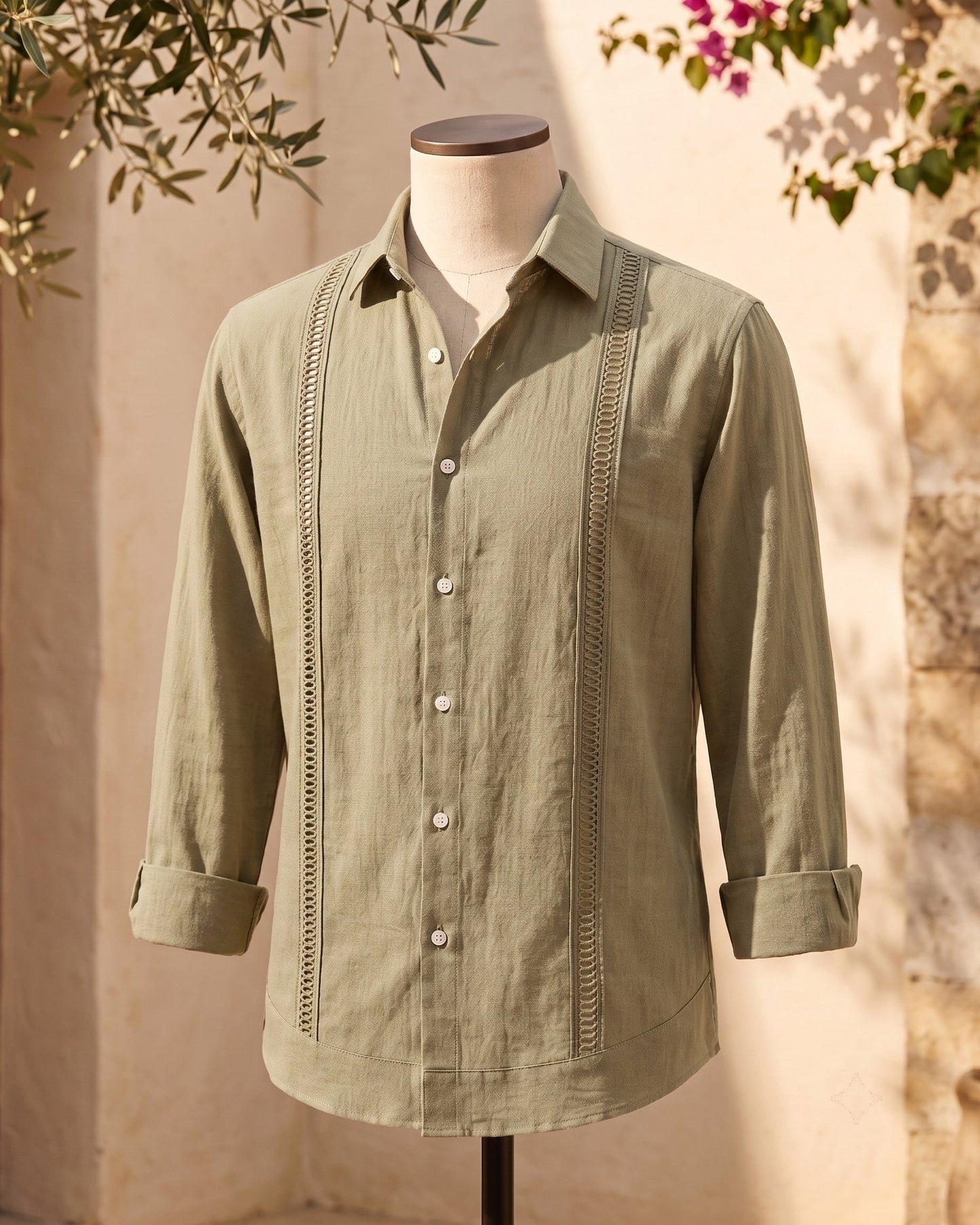 Enzo Linen Guayabera Shirt